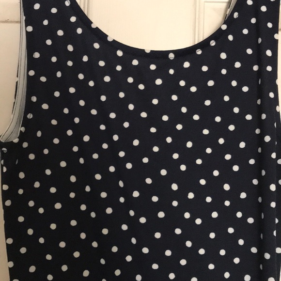 Navy and white polka dot skater dress - Picture 2 of 2